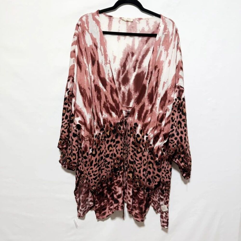 Lovestitch Leopard Kimono Cardigan plus size 1X/2X